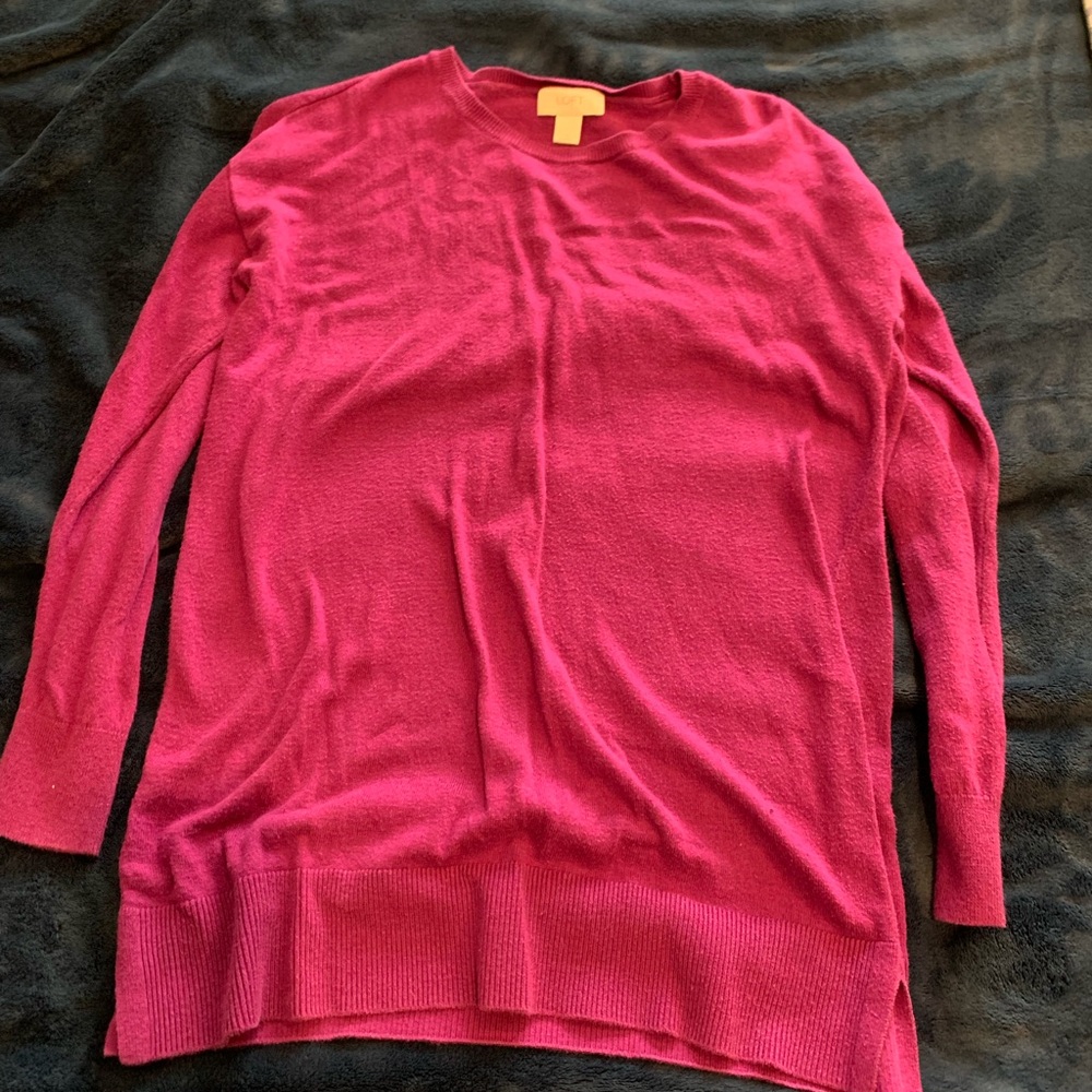 Loft Magenta Tunic Sweater Size Small